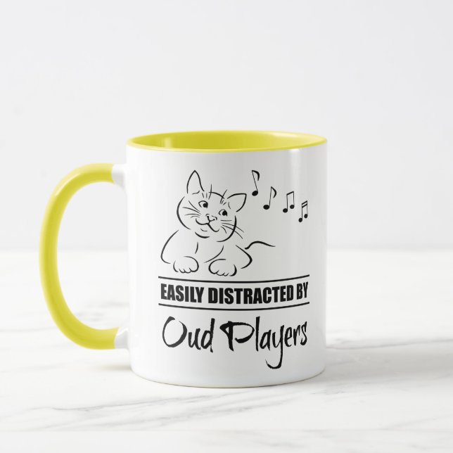 Mug Curious Cat facilement distrait par les joueurs de (Gauche)