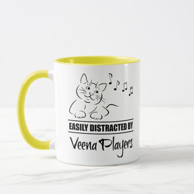 Mug Curious chat facilement distrait par les joueurs d (Gauche)