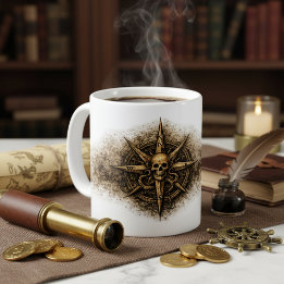 Mug Cursed Compass Sigil Pirate