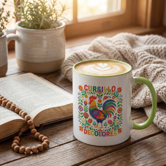 Mug Cursillo DeColores Coq d'Art Populaire Espagnol