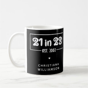 Mug Custom 21st Birthday Cadeau 21 en 23 Est 2002