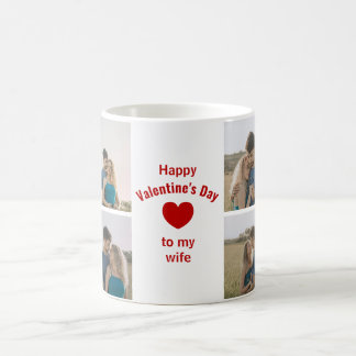 Mug Custom 4 Photos Happy Valentine's Day to