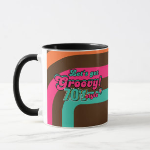 Mug Custom 70's Rétro Disco Anniversaire Boogie Groovy