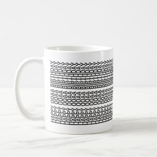 Mug Custom Age Happy Birthday Modern Hidden Message