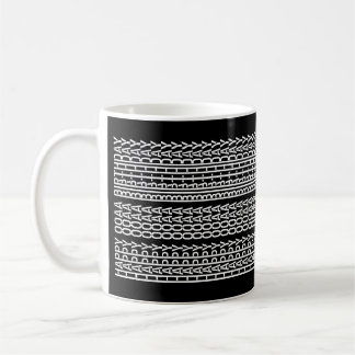 Mug Custom Age Happy Birthday Modern Hidden Message