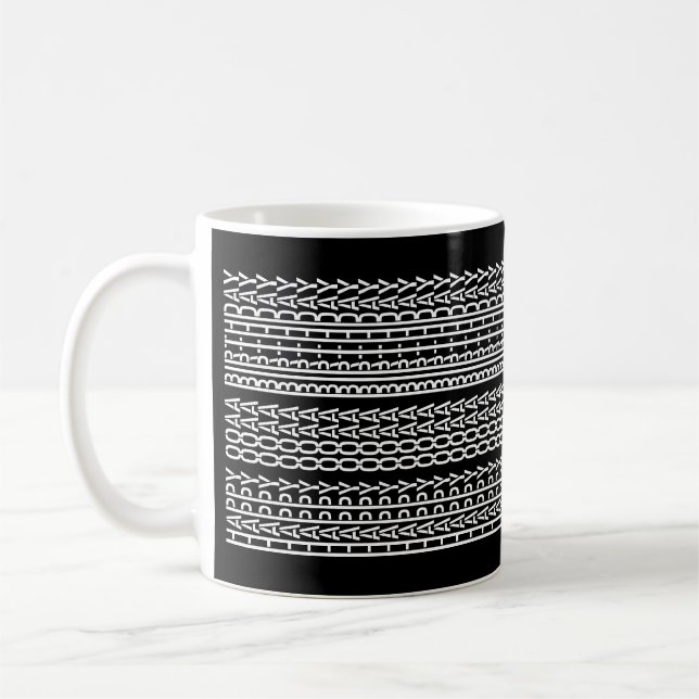 Mug Custom Age Happy Birthday Modern Hidden Message (Gauche)