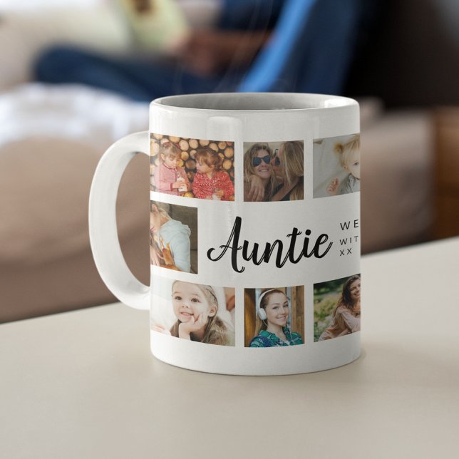 Mug Custom Auntie 18 Photo Collage (Créateur téléchargé)