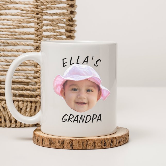 Mug Custom Baby Face Photo Text Grandpa (Créateur téléchargé)