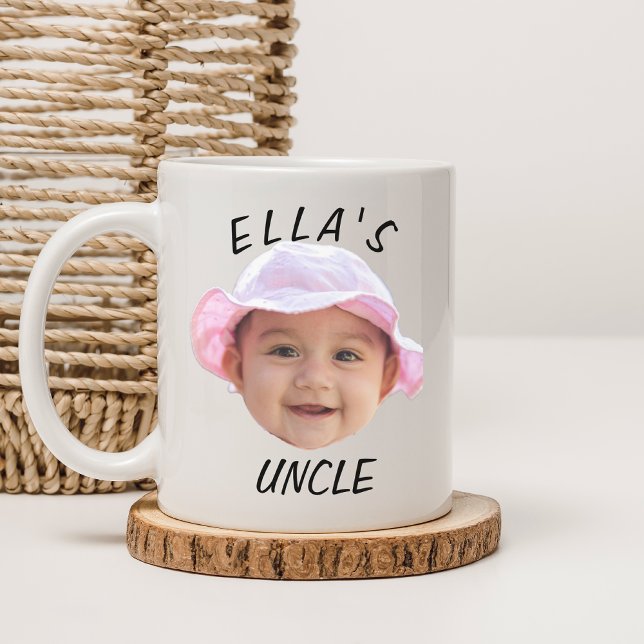 Mug Custom Baby Face Photo Text New Uncle (Créateur téléchargé)