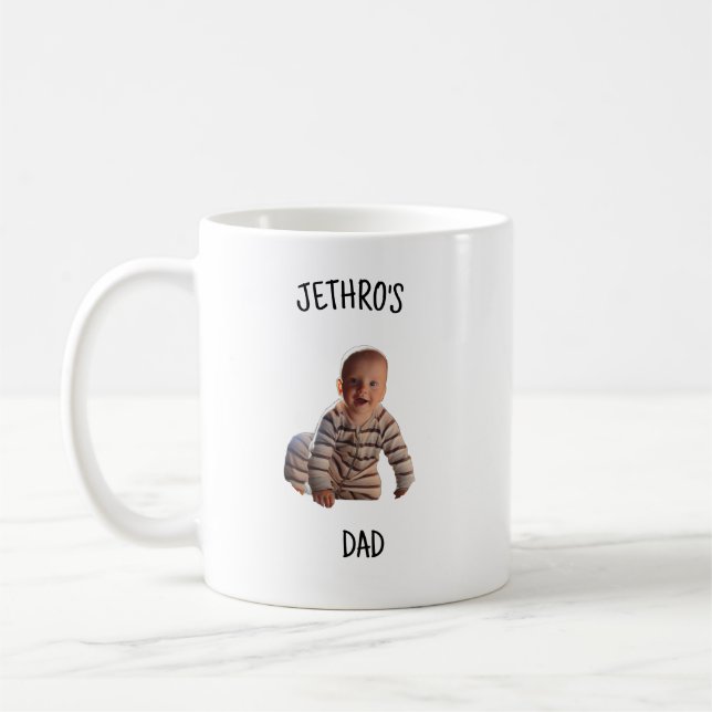 Mug Custom Baby Photo for Dad – Personalized Gift (Gauche)