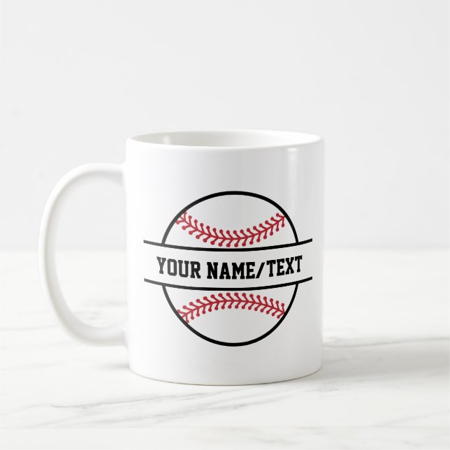 Mug Custom Baseball  Men's Basic T-Shirt (Gauche)