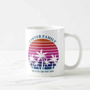 Mug Custom Beach Cruise Famille Réunion Coucher de sol