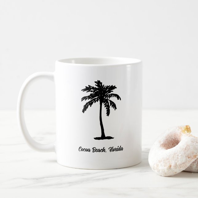 Mug Custom Beach Palm Tree Nautical (Avec donut)