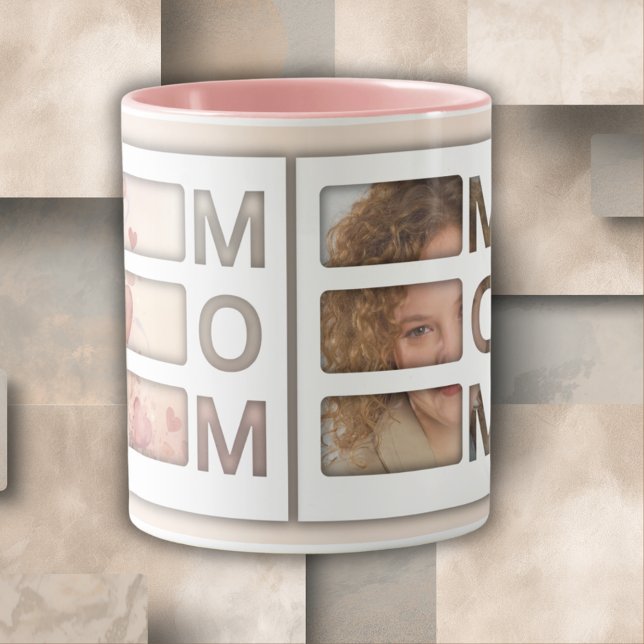 Mug Custom best Mom 3 Photo Grid Birthday Keepsake (Créateur téléchargé)