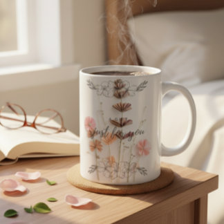 Mug Custom Blush Pink Floral "A GIFT Just For You"