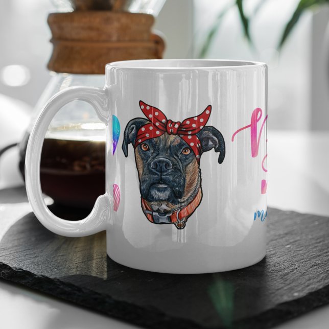 Mug Custom Boxer Maman mignonne Mère's Day Amoureux de (Créateur téléchargé)