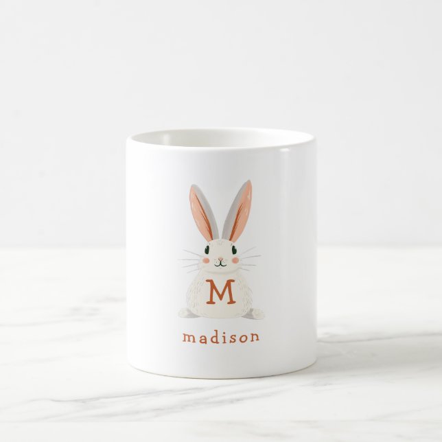 Mug Custom Bunny Monogram Name Gift (Centre)