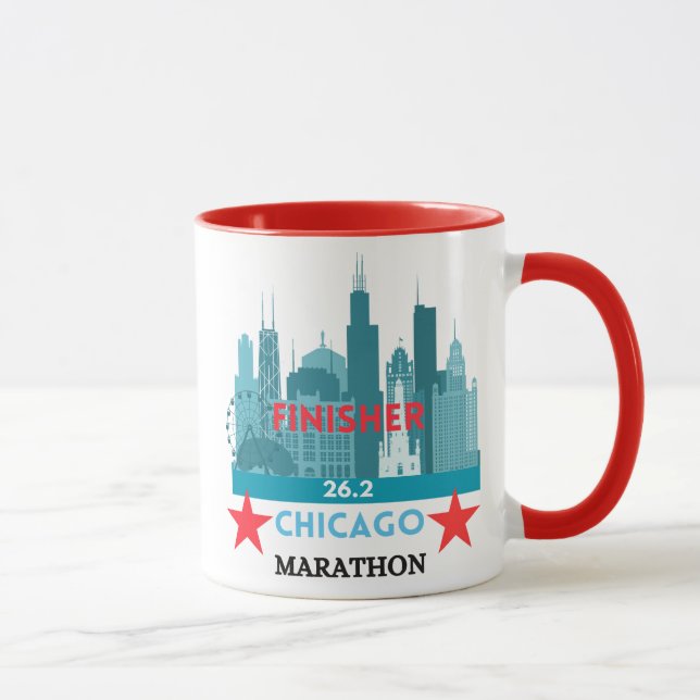 Mug Custom Chicago 2024 Marathon Parfait pour Noël (Droite)