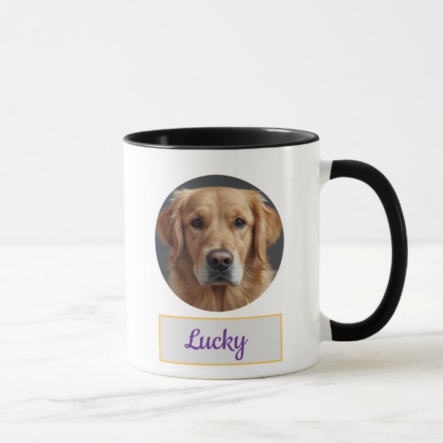 Mug Custom Chien Maman, Chien Papa, Personnaliser Cade (Droite)