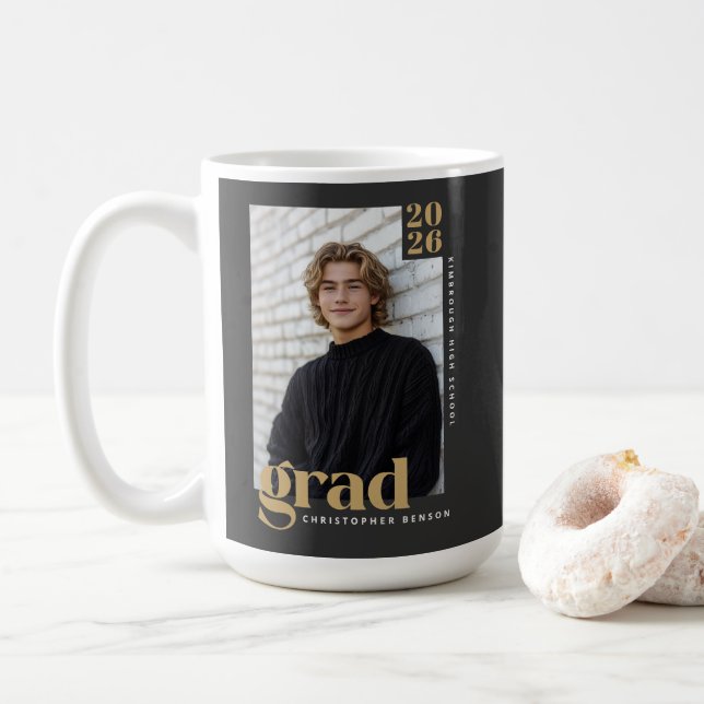 Mug Custom Class of 2026 Photo Graduation (Avec donut)