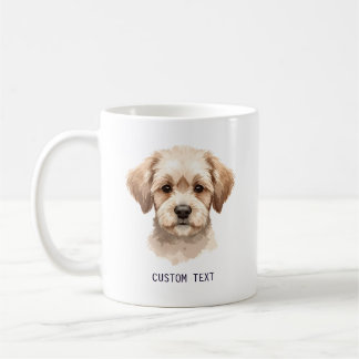 Mug Custom Cute Dog Portrait Photo With Text