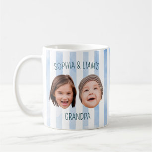 Mug Custom Cute Enfants Bébé Visage 2 Photos Rayures 
