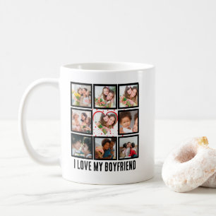 Mug Custom Cute I love my boyfriend 9 Collage photo
