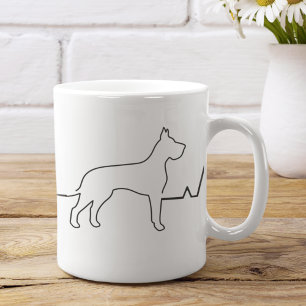 Mug Custom Cute Valentine's Day Thème Heartbeat Chien