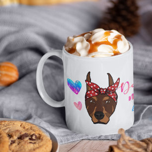 Mug Custom Doberman Maman mignonne Mère's Day Amoureux
