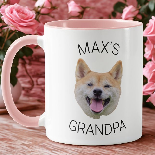 Mug Custom Dog Face Coffee Mug, Grandpa Gift (Créateur téléchargé)