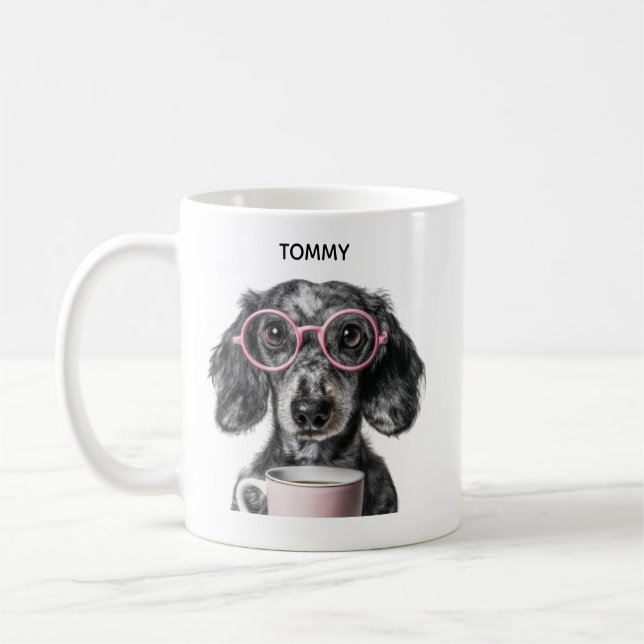 Mug Custom Dog Photo | Personalized Pet Name Coffee (Gauche)