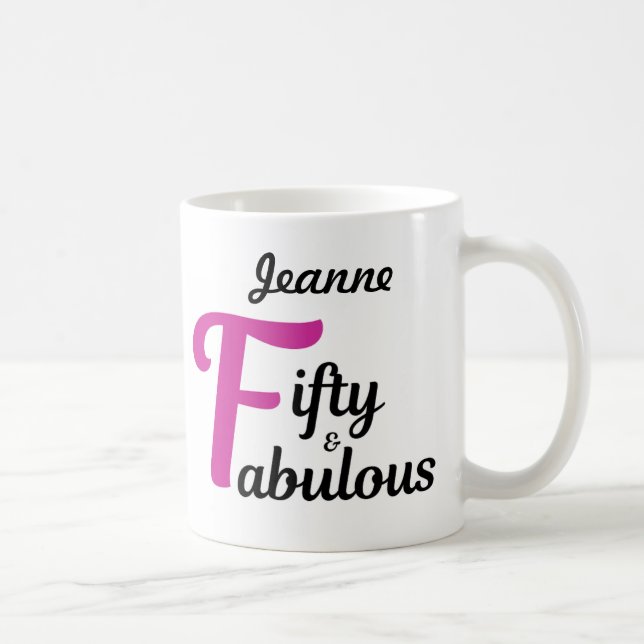 Mug Custom Elegant 50 et fabuleuse fête d'anniversaire (Droite)