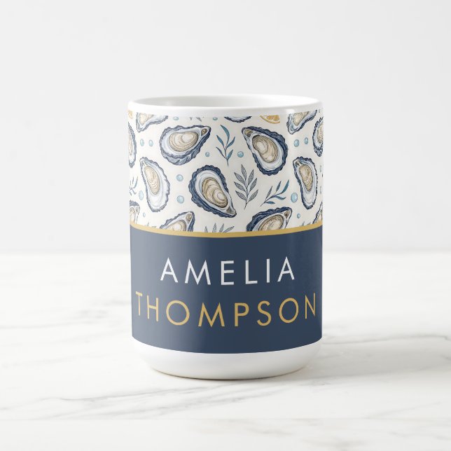Mug Custom Elegant Marine Oysters (Centre)