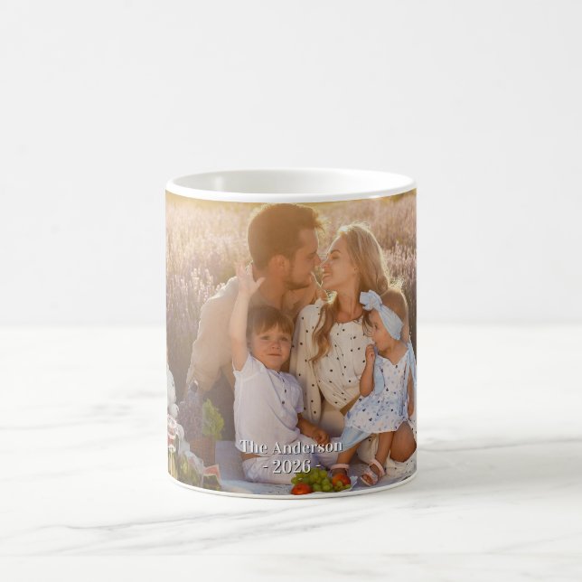 Mug Custom Family Photo – Personalized Last Name  (Centre)