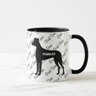 Mug CUSTOM Great Dane Dog Silhouette
