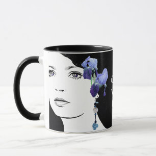 Mug Custom Halloween fête sorcière fleurie boho goth f