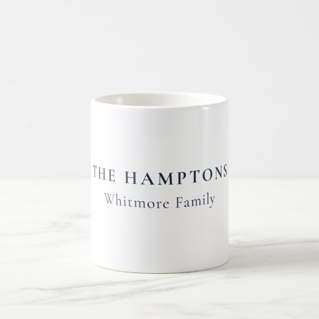 Mug Custom Hamptons New York Preppy Coastal Gift (Centre)