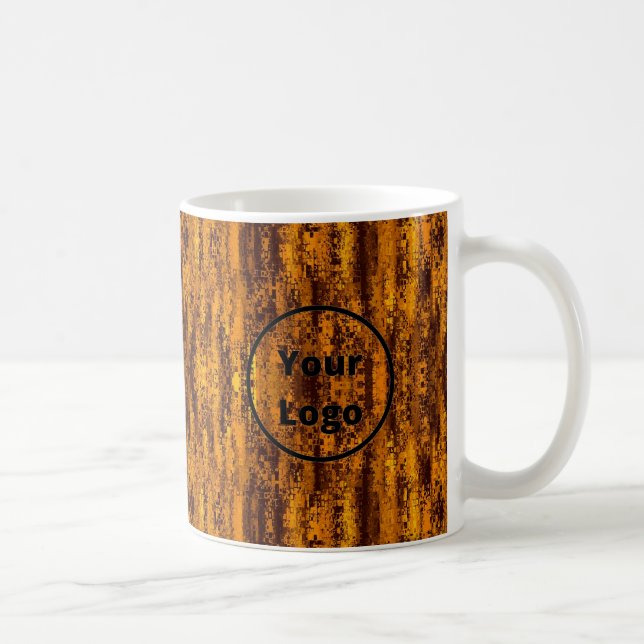 Mug Custom logo gold and black pixel pattern (Droite)