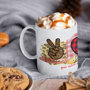 Mug Custom Love Peace Corgi Saint Valentin Chien