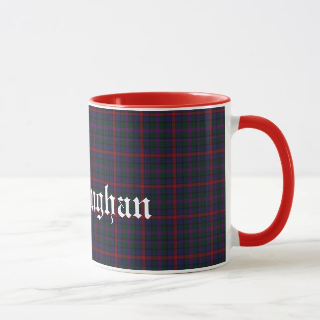 Mug Custom MacCaughan Scottish Clan Tartan Plaid (Droite)