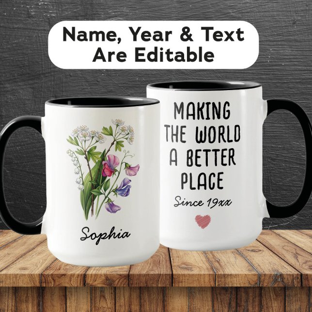Mug Custom May Birth Flower - Personalized Name (Créateur téléchargé)