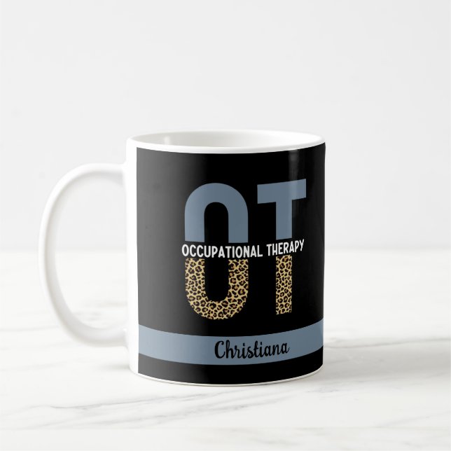 Mug Custom OT Occupation Thérapie OT Cadeaux étudiants (Gauche)