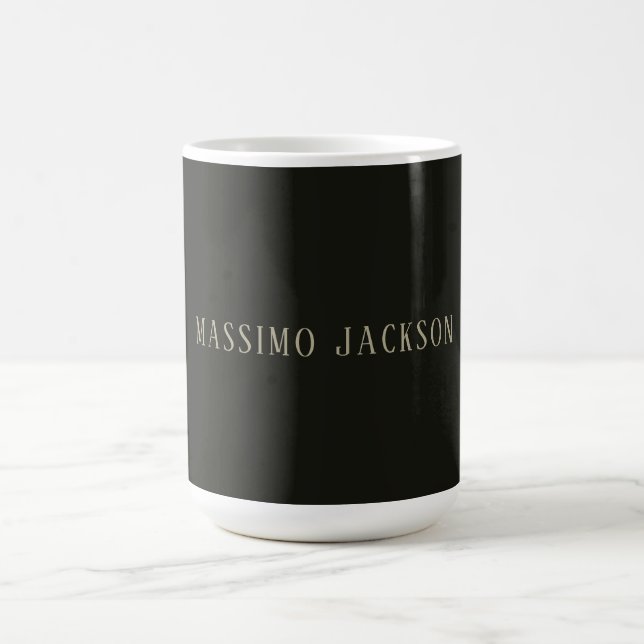 Mug Custom pastel grey personalized minimalist name (Centre)
