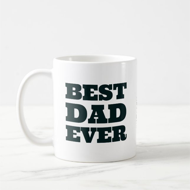 Mug Custom Photo Best Dad Ever Personalized Gift (Gauche)