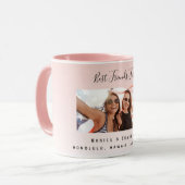 Mug Custom photo best friends forever blush pink (Devant gauche)