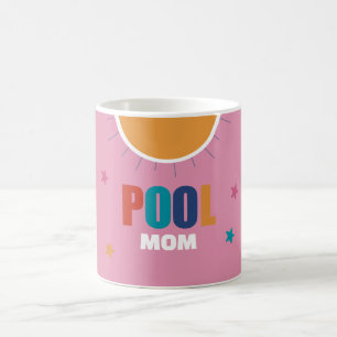 Mug Custom pool swimming typography modern cute mom