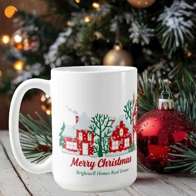 Mug Custom Real Estate Company Merry Christmas (Créateur téléchargé)