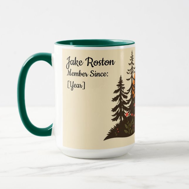 Mug Custom Retro Hiking Club 70s Style Adventure (Gauche)
