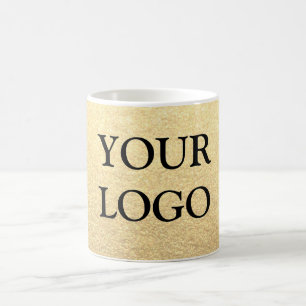 Mug Custom Simple Clean Gold Business Votre logo ici