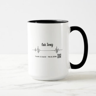 Mug Custom Soundwave Song Code Mug-Personalized Voice 